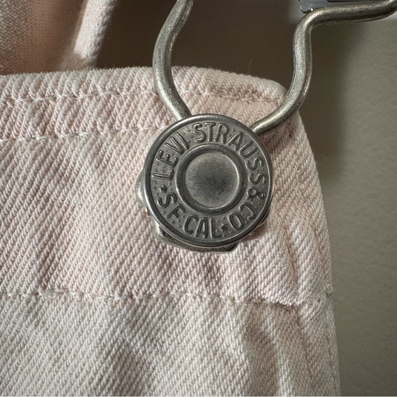 Levi’s Fresh Hendrix Pastel Pink Overalls Dress / Jumper Size XL 100% Cotton - Picture 9 of 16